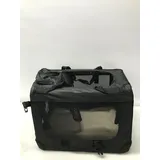 LIONTO Hundetransportbox aus Textil, schwarz & B 34 x T 50 x H 36 cm,