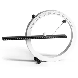 Gadget Master Magnetischer Kalender, permanent, Metall und Kunststoff, keine Stromversorgung, weiß