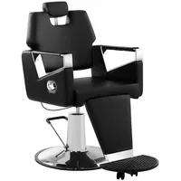 Physa Armlehnstuhl Friseurstuhl Kosmetikstuhl Friseursessel Bedienstuhl Friseur schwarz, Schwarz schwarz