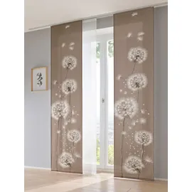 Heine Schiebevorhang in braun-weiß | Gr.: 145-x-57cm