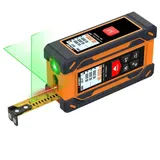 4-in-1-laser-entfernungsmesser (40 M) Mit Maßband, Doppelseitigem Farbdisplay, Grünem Laser-nivelliergerät, Stahl-maßband, Usb-c-ladeanschluss, Vielseitiges Messgerät Für Haus Und Baustelle