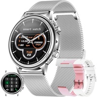 Smartwatch für Herren/Damen mit Telefonfunktion, 1,32 Zoll Touchscreen, wasserdichte Fitnessuhr, Aktivitätstracker, Fitnessuhr für Android iOS