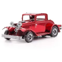 Metal Earth Fascinations Metallbausätze - Oldtimer Ford Coupe 1932, lasergeschnittener 3D-Konstruktionsbausatz, 3D Metall Puzzle, Modellbausatz mit 2.25 Metallplatinen, ab 14 Jahre