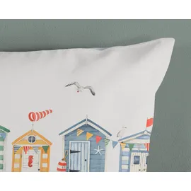 Muller Textil Vacation Gestreift Weiß 135 x 200 cm + 2 x 80 x 80 cm