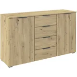 OTTO home Kombikommode 120 x 81 x 42 cm Eiche Artisan / Braun