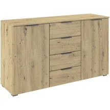 OTTO home Kombikommode 120 x 81 x 42 cm Eiche Artisan / Braun