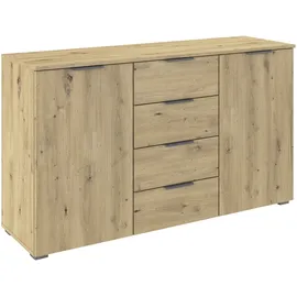 OTTO home Kombikommode 120 x 81 x 42 cm Eiche Artisan / Braun