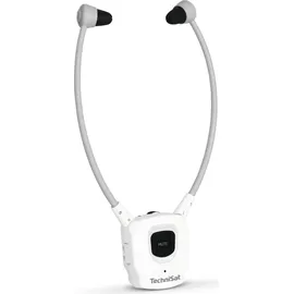 TechniSat STEREOMAN ISI 3 - kabelloser Stereo-Funkkopfhörer für Fernseher und Musikanlagen mit Dockingstation, weiß