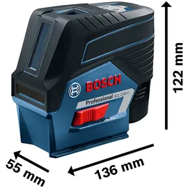 Bosch GCL 2-50 C mit 4 x 1,5-V-LR6-(AA)-Batterien Akku-Adapter RM 2