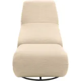 DOMO collection Sessel »Sonner, wahlweise mit Swivelfunktion«, Um 360 Grad drehbar, Rücken aufstellbar, Drehsessel, beige