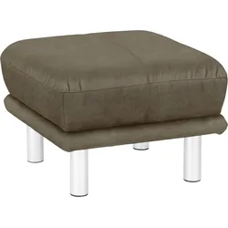 Hocker TRENDMANUFAKTUR, braun (schlamm), B:66cm H:44cm T:66cm, Struktur fein (100% Polyester), Microfaser Vintage (100% Polyester), Struktur (100% Polyester), Hocker, Sitzhocker