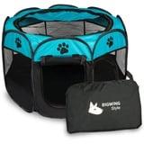 BIGWING Style Welpenlaufstall/Tierlaufstall/Hundehütte/Welpenauslauf/Laufstall für Hunde/Katzenhaus/Wasserdichtes Zelt für Kleintiere wie Hunde, Katzen Größe M/L