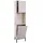 Mendler Hochschrank HWC-O42, Badschrank Badregal Badezimmer Schrankfächer Wäschekorb, MDF Melamin 174x39x30cm ~ Holzoptik beige