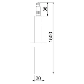 OBO Bettermann Vertr Staberder VA, 1.4401 219 20 BP V4A/1,5m