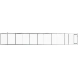 vidaXL Hundezwinger mit Tür 10 x 2 x 1,5 m Stahl Grau