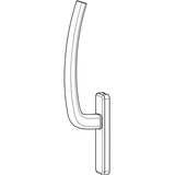 Hautau Atrium HS Griff innen ohne Vierkantstift Aluminium Silber