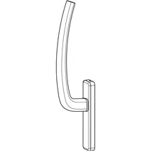 Hautau Atrium HS Griff innen ohne Vierkantstift Aluminium Silber