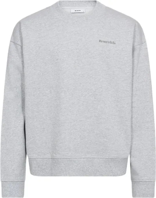 Resteröds RTDRAKE Herren Sweatshirt mit rundem Ausschnitt, hellgrau melange, Größe S