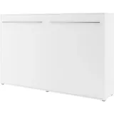 Schrankbett Concept PRO Horizontal, Wandklappbett, Bettschrank, Wandbett, Schrank mit integriertem Klappbett, Funktionsbett (140 x 200 cm, Weiß, Horizontal)