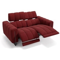 Sofanella 2-Sitzer Stoff Veneto, Relaxsofa, Designsofa, Designer Couch, Italienisches Sofa, 2er Sofa rot