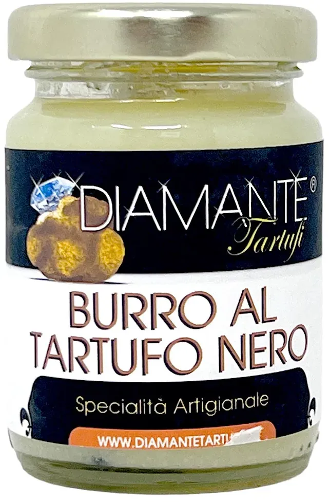 DIAMANTE TARTUFI: Italienische Butter mit Schwarzem Trüffel - Luxusgenuss