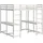 vidaXL Hochbett mit Schreibtisch 140 x 200 cm Kiefer massiv weiß