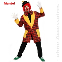 KarnevalsTeufel.de Herren-/Damenkostüm Clown JoJo, Mantel, Clownskostüm, Spaßvogel, Klassenclown (XX-Large)