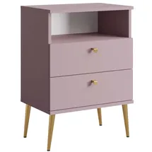 OTTO home Nachtschrank Elyria 50 x 34 x 69,5 cm Lila
