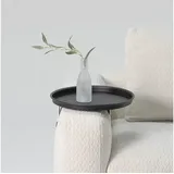 Spinder Design Tabletttisch ROUND, Ausziehbarer Stahlarmtisch schwarz
