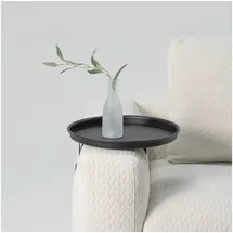 Spinder Design Tabletttisch ROUND, Ausziehbarer Stahlarmtisch schwarz