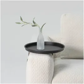 Spinder Design Tabletttisch ROUND, Ausziehbarer Stahlarmtisch schwarz