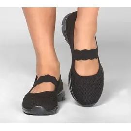 SKECHERS Damen technisiert gestrickt, (Seager-Power Hitter-Engineered Knit Mary Jane), schwarz/schwarz, 35 EU
