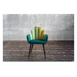 KAWOLA Stuhl FREJA Esszimmerstuhl Velvet grün Fuß schwarz