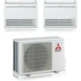 Mitsubishi - klimagerät floor mfz-kt dual split inverter 9000 + 12000 btu mit mxz-2f53vf gas r-32