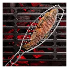 Relaxdays Grillguthalter 54 cm Edelstahl silber
