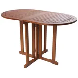 Garden Pleasure Baltimore Klapptisch 120 x 70 cm braun oval