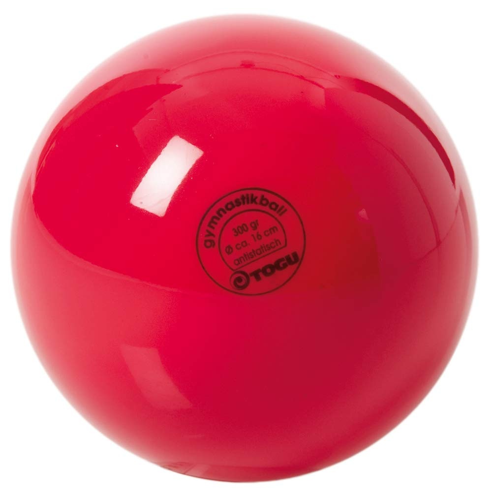 TOGU 430402 Unisex – Erwachsene Gymnastikball 300g Standard Unlackiert, Rot, 16