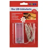 IDENA LED Lichterkette 10er transparent 1,1 m Warmweiß