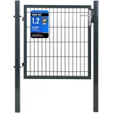Songmics Gartentor 106 x 90 cm Grau/Stahl