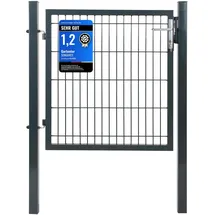Songmics Gartentor 106 x 90 cm Grau/Stahl