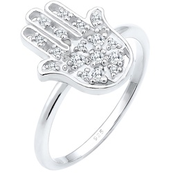 Elli Hamsa Hand Zirkonia Boho Orient Symbol 925 Silber Ringe   Damen 