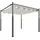 Outsunny Pergola 3 x 3 m Cremeweiß