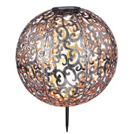 KYNAST GARDEN Kugelleuchte Metall Ø 20 cm inkl. Akku warmweiß rostoptik