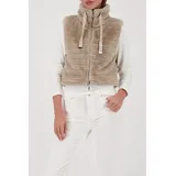 Monari Weste mit Stehkragen, Beige, 44