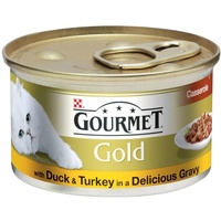 Gourmet Gold mit Duck & Türkei in einer köstlichen Soße (85g) - Packung mit 6