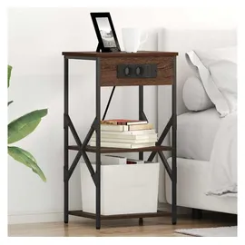 vidaXL Nachtschrank mit Regal 41 x 31 x 76 cm Braun