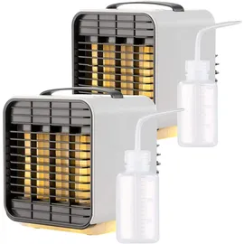 Sichler Haushaltsgeräte Mobiler Mini-Akku-Luftkühler, 3-stufig, Nachtlicht-Funktion, 5 h Lz.