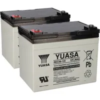 YUASA Akku 2x 12V 36Ah passend für E-Mobil, Rollstuhl, E-Scooter