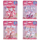 Simba 105560844 New Born Baby Schuhe und Socken, 4-fach sortiert