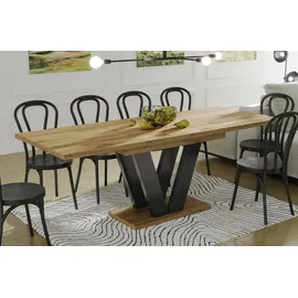 endo-moebel Esstisch Lara 130cm - 210cm ausziehbar Synchronauszug Wotan Eiche